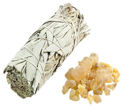 Frankincense Resin + White Sage Smudge Stick - 4"